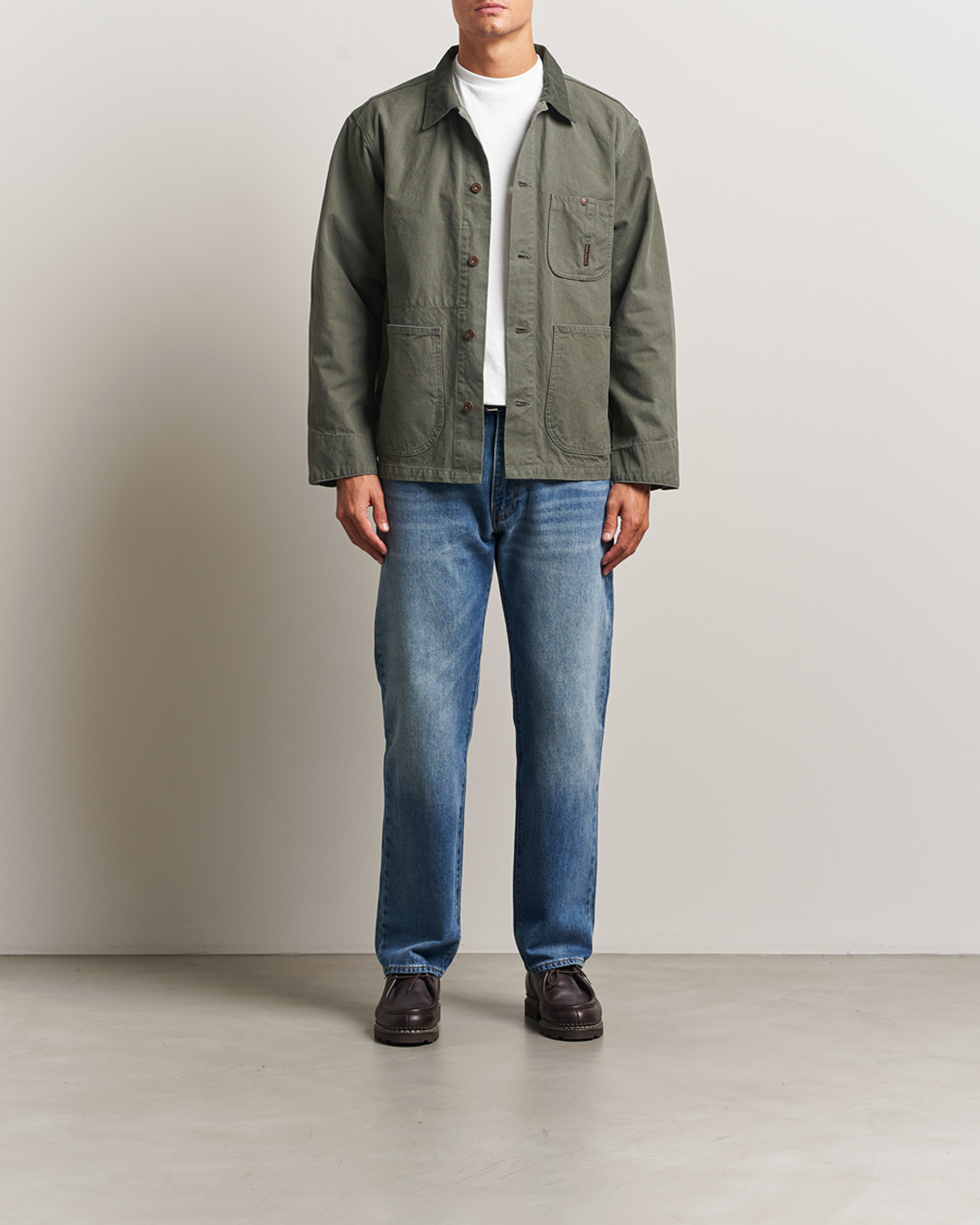 Herre | Skjorter | Nudie Jeans | Howie Duck Canvas Chore Jacket Green