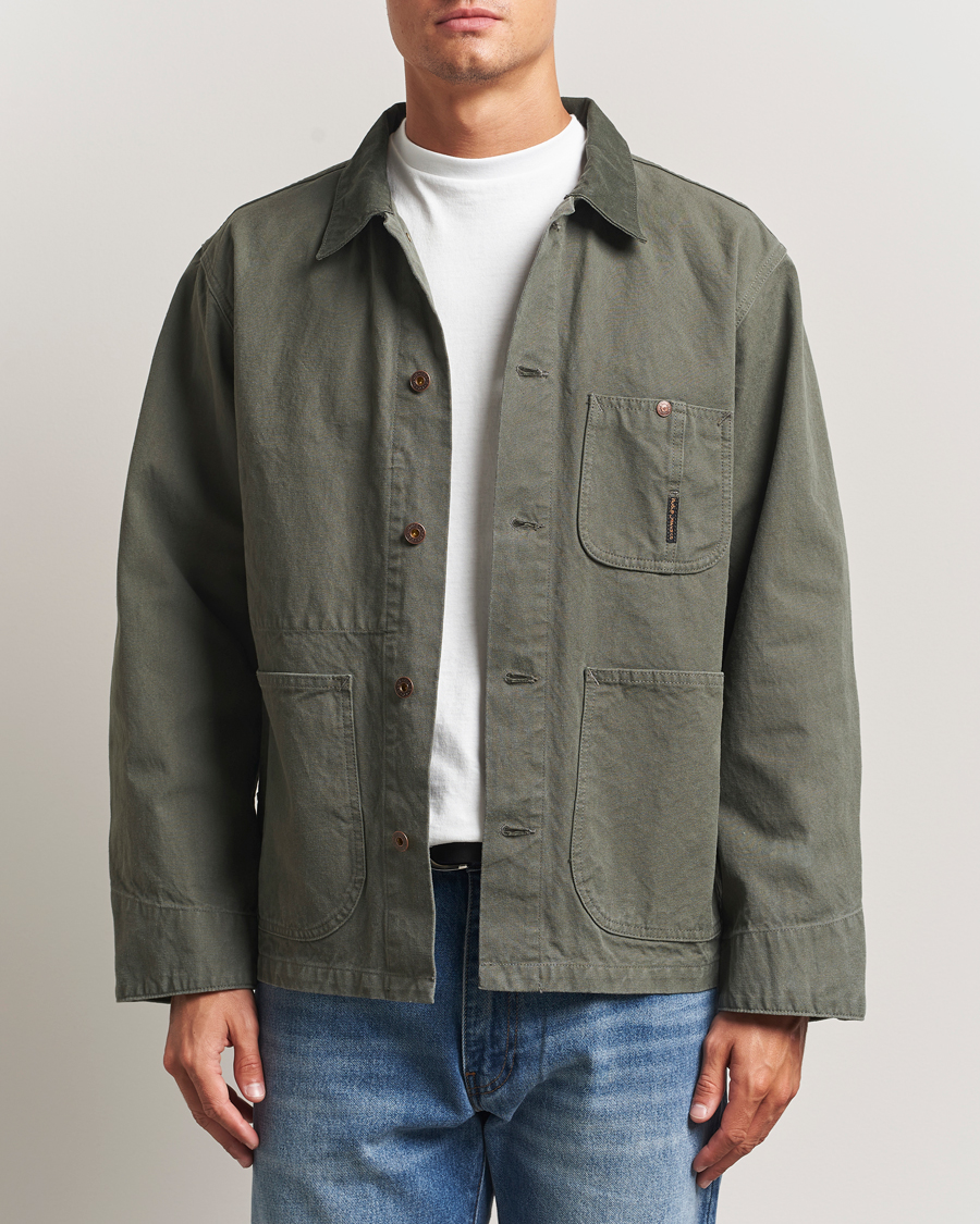 Herre | Skjorter | Nudie Jeans | Howie Duck Canvas Chore Jacket Green