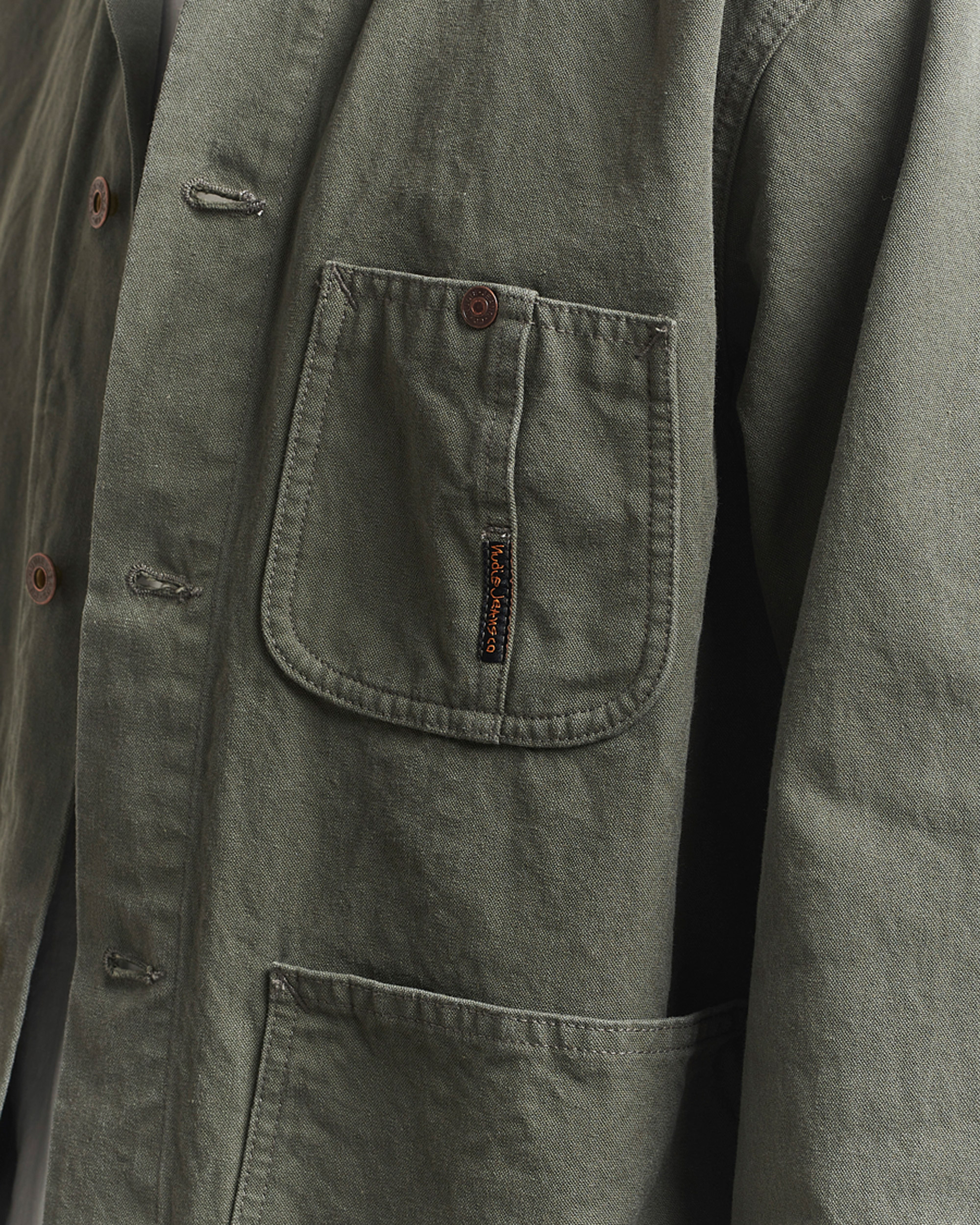 Herre | Skjorter | Nudie Jeans | Howie Duck Canvas Chore Jacket Green