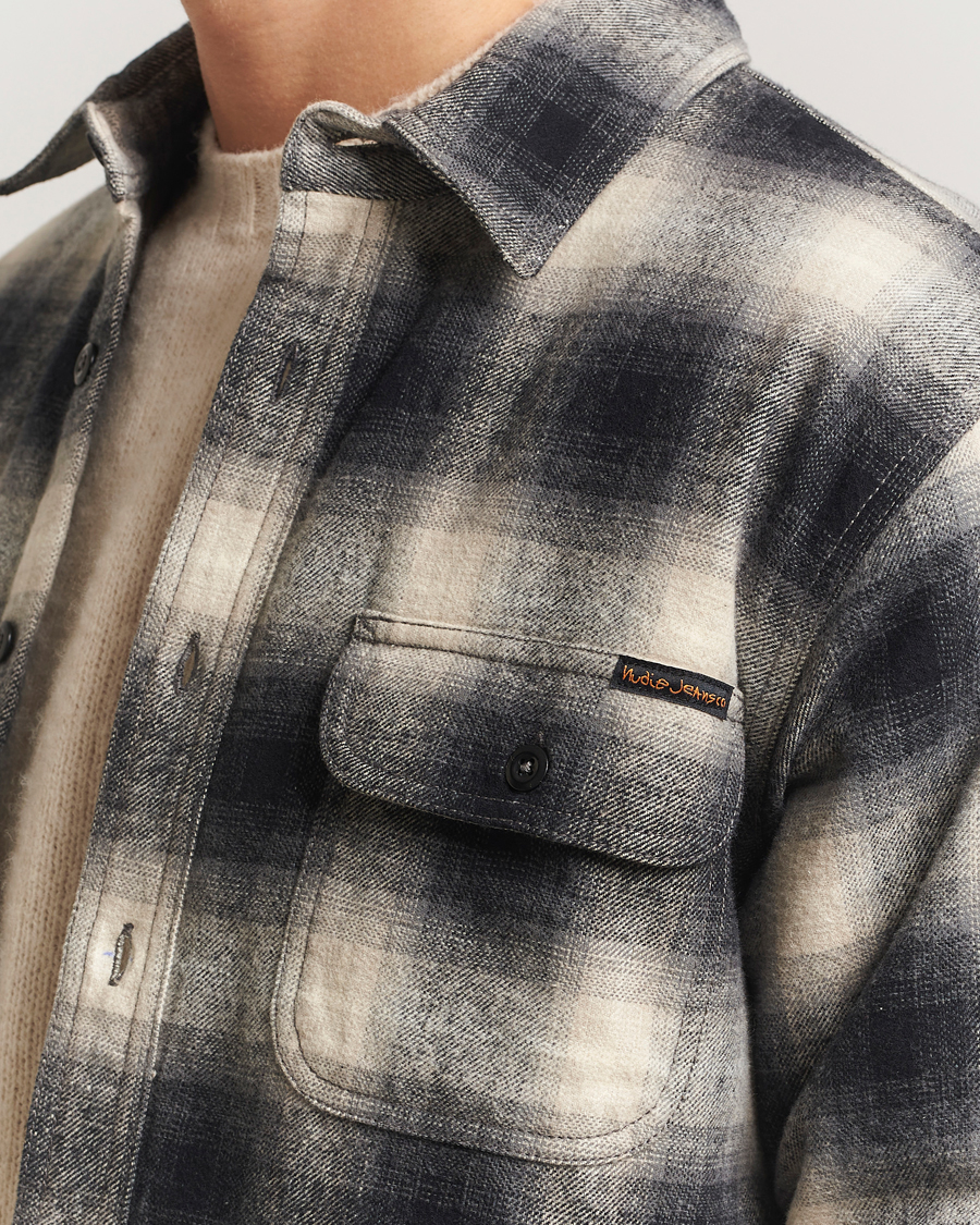 Herre | Skjorter | Nudie Jeans | Glenn Padded Checked Overshirt Black