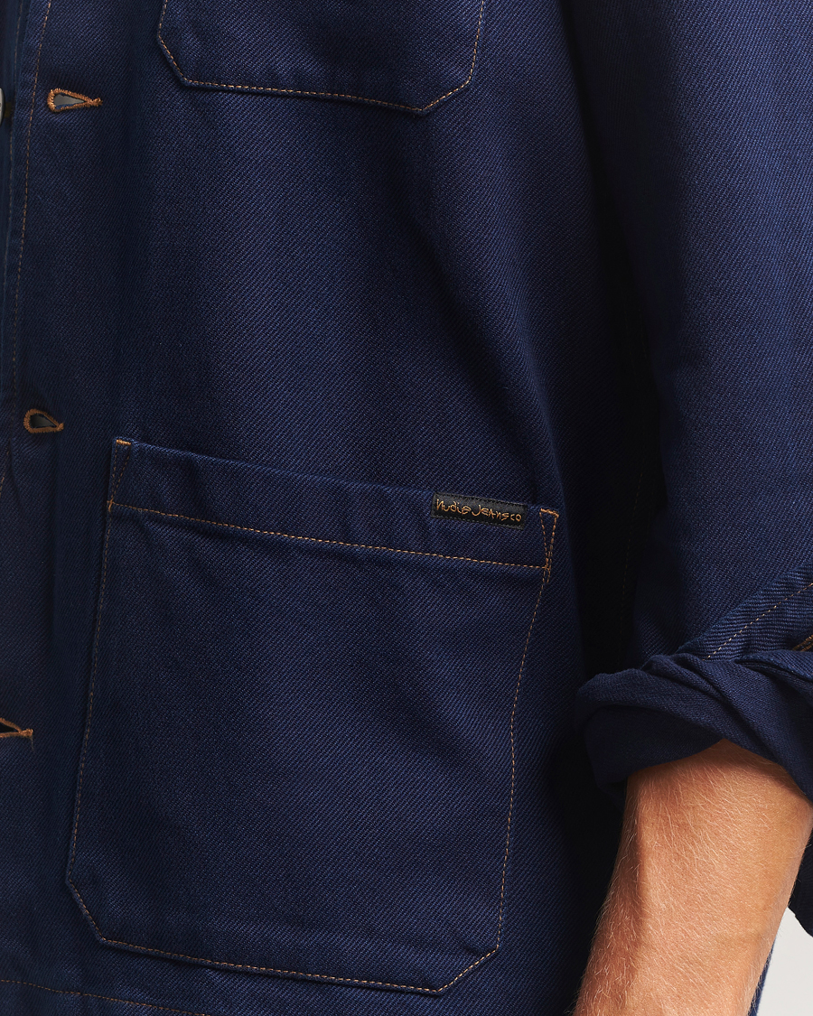 Herre | Skjorter | Nudie Jeans | Barney Indigo Workwear Jacket Dark Blue