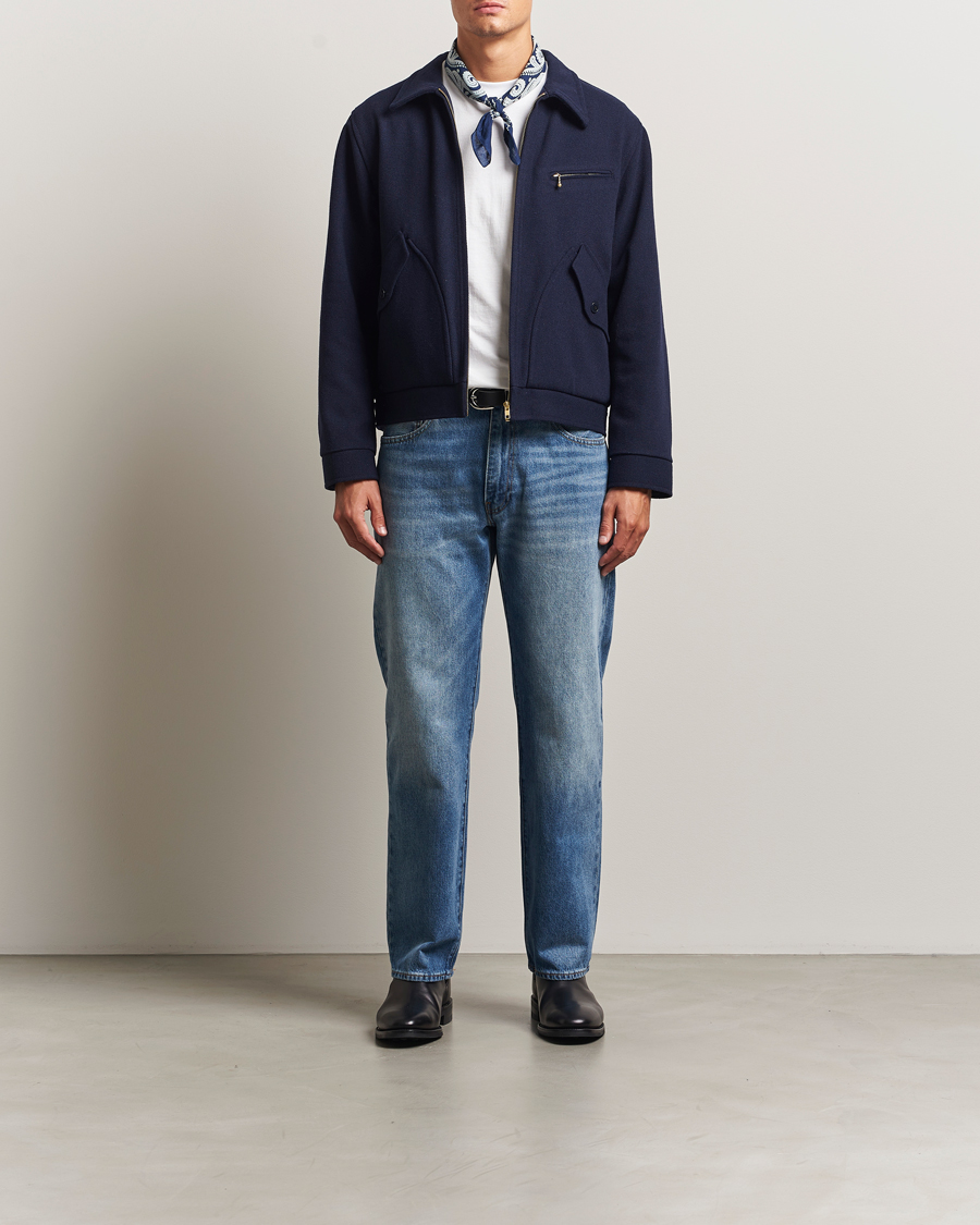 Herre | Jakker | Nudie Jeans | Blake Wool Zip Jacket Blueberry