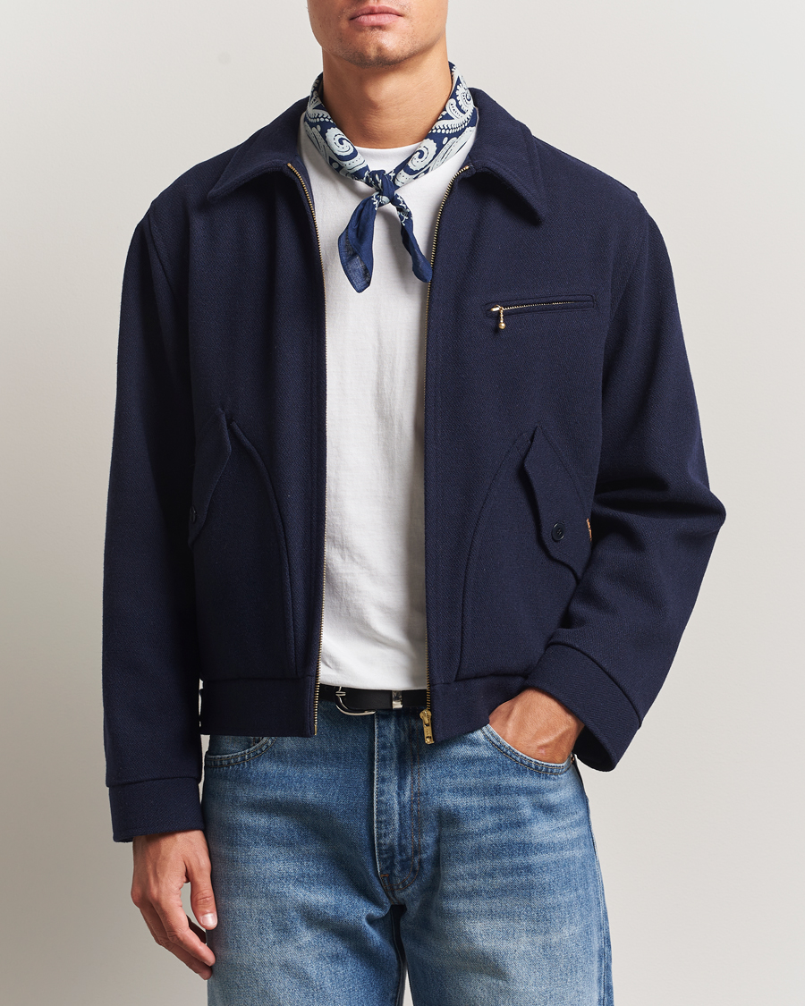 Herre | Jakker | Nudie Jeans | Blake Wool Zip Jacket Blueberry