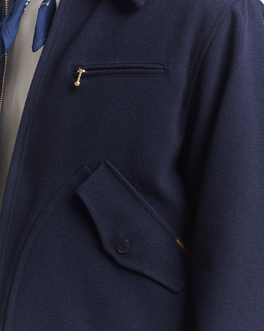 Herre | Jakker | Nudie Jeans | Blake Wool Zip Jacket Blueberry