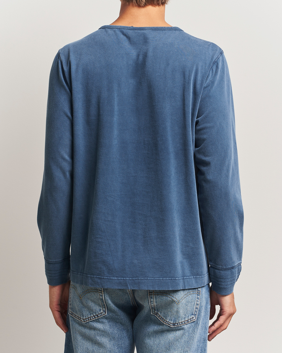 Herre | Gensere | Nudie Jeans | Long Sleeved Henley Washed Blue