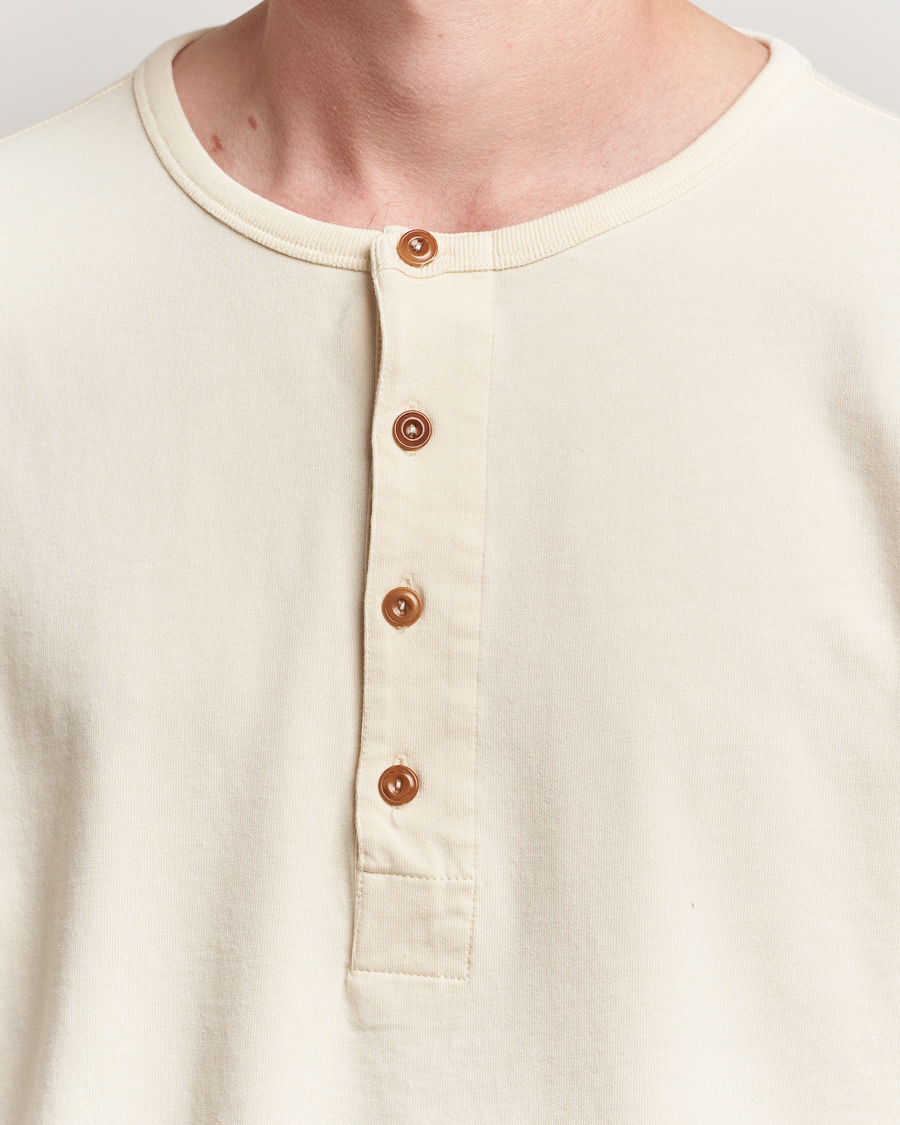 Herre | Gensere | Nudie Jeans | Long Sleeved Henley Ecru