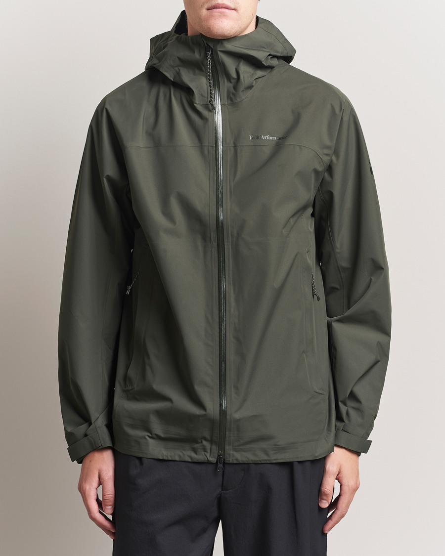 Herre | Jakker | Peak Performance | Treeline Shell Hooded Jacket Olive Extreme