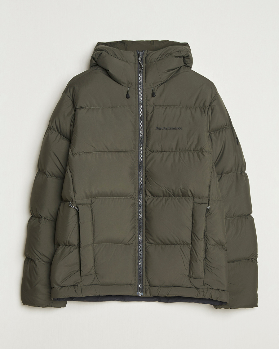 Herre | Jakker | Peak Performance | Rivel Down Hooded Jacket Olive Extreme
