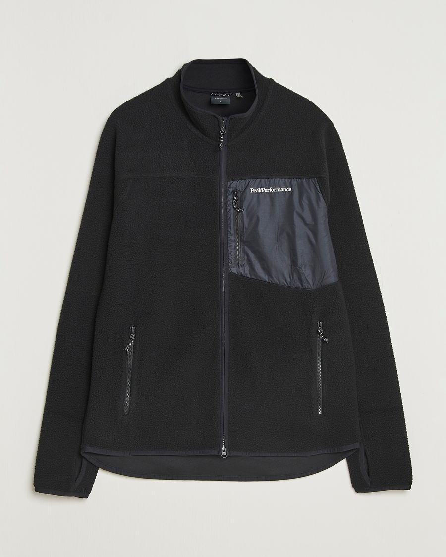 Herre | Gensere | Peak Performance | Pile Full Zip Black