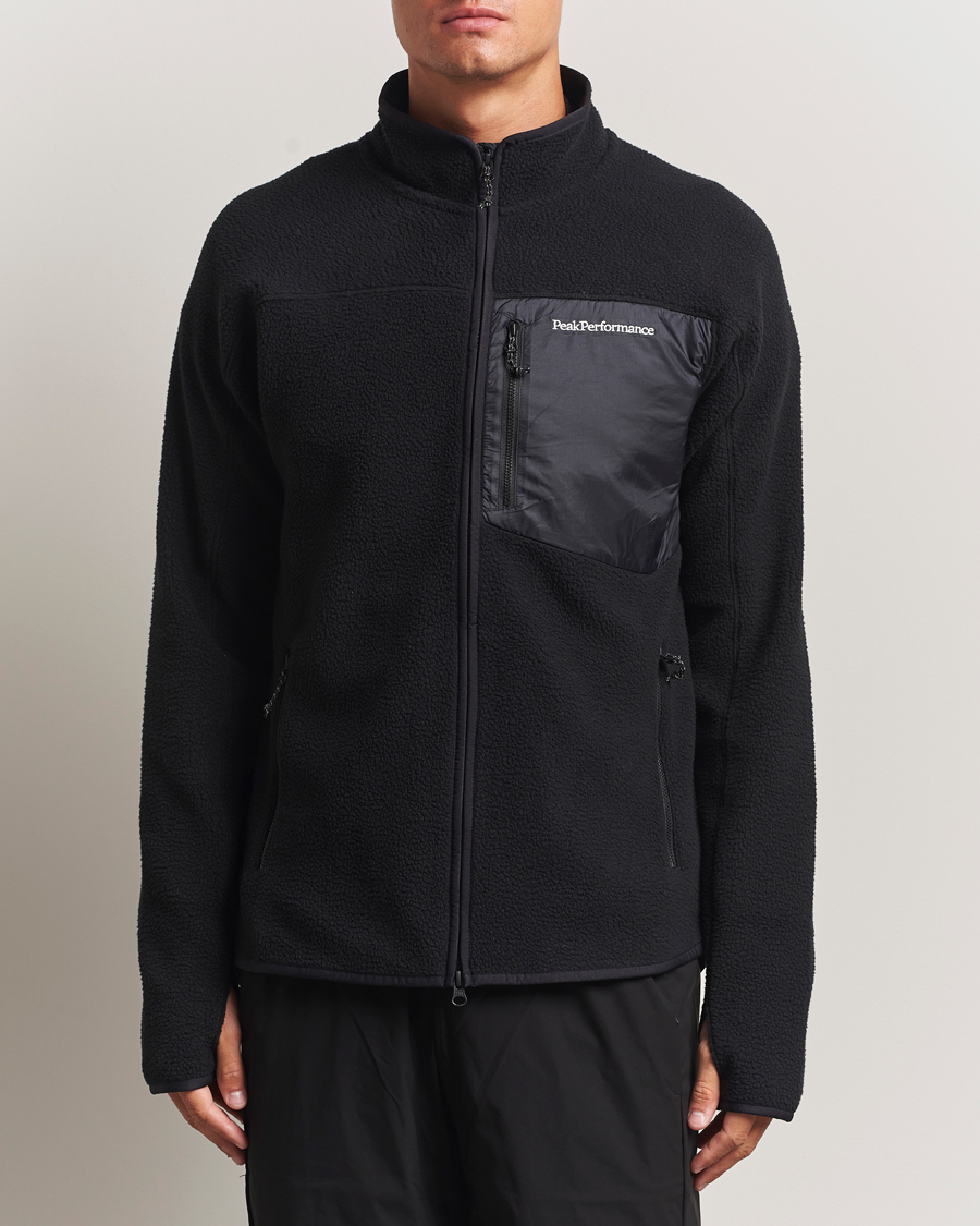 Herre | Gensere | Peak Performance | Pile Full Zip Black