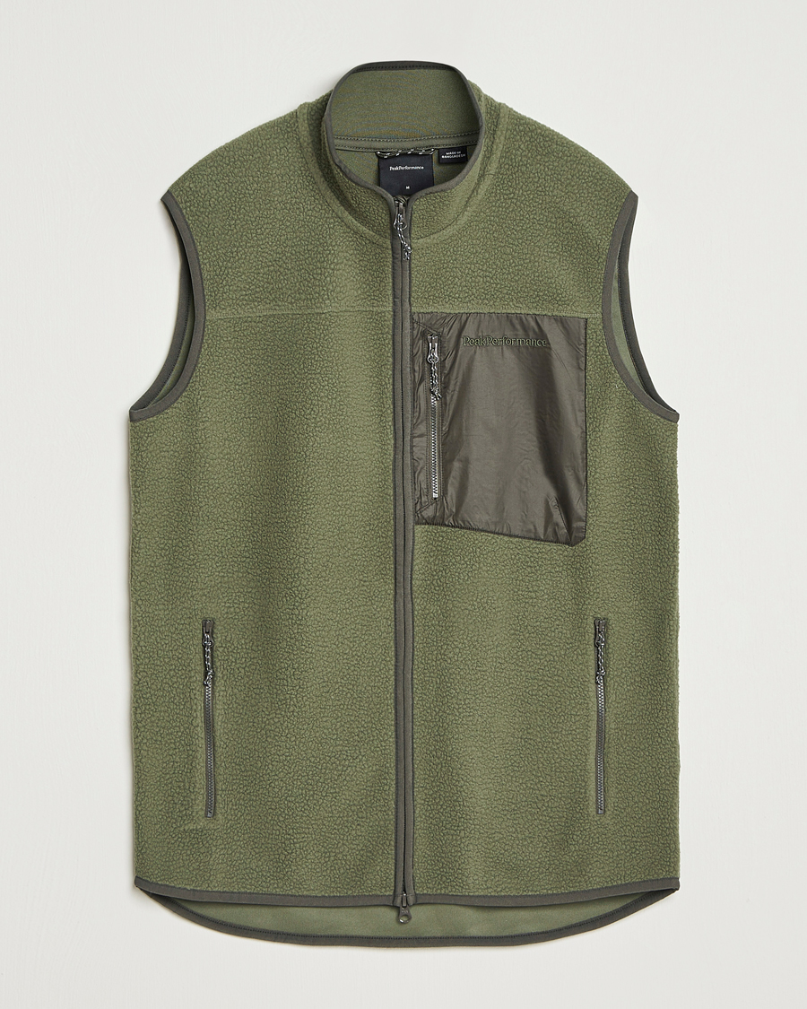 Herre | Gensere | Peak Performance | Pile Vest Pine Needle