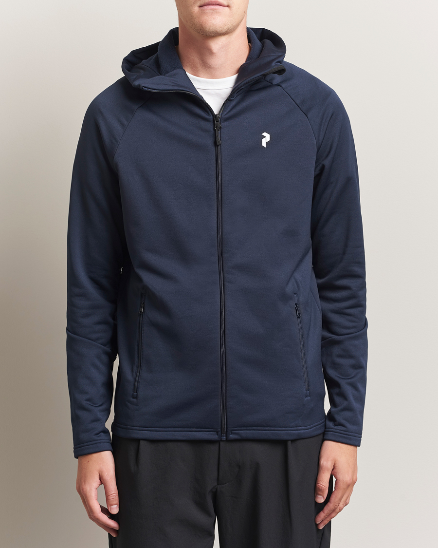 Herre | Gensere | Peak Performance | Rider Hooded Full Zip Blue Shadow