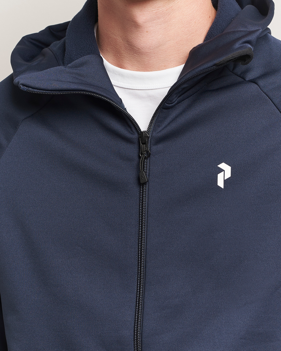 Herre | Gensere | Peak Performance | Rider Hooded Full Zip Blue Shadow