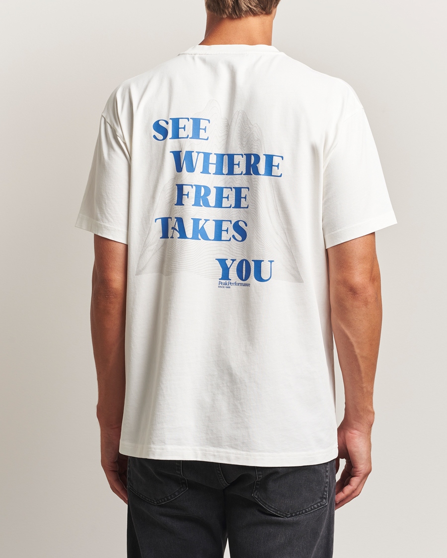 Herre | T-Shirts | Peak Performance | Graphic Crew Neck T-Shirt Off White