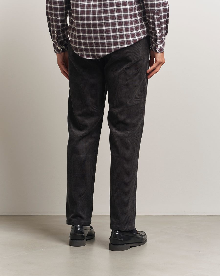 Herre | Bukser | Samsøe Samsøe | Jabari Corduroy Drawstring Trousers Black Oyster