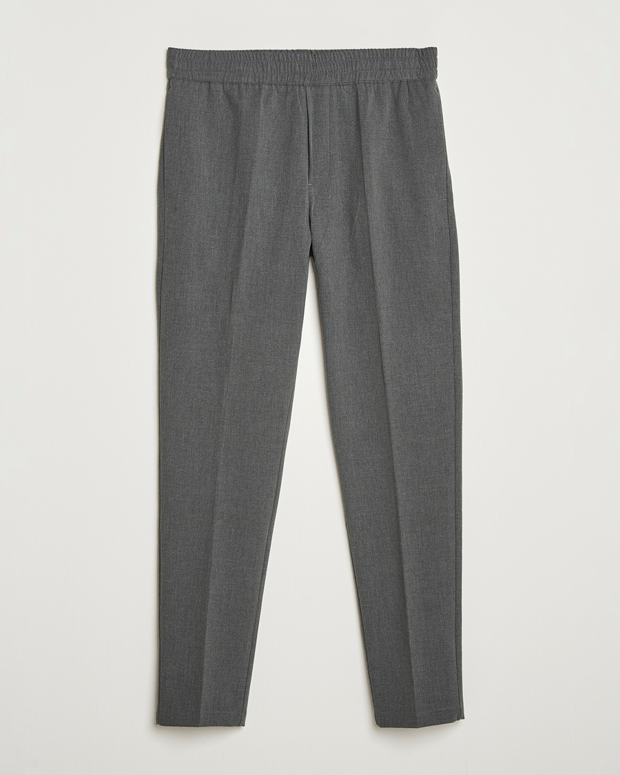 Herre | Bukser | Samsøe Samsøe | Smithy Drawstring Trousers Dark Grey Melange