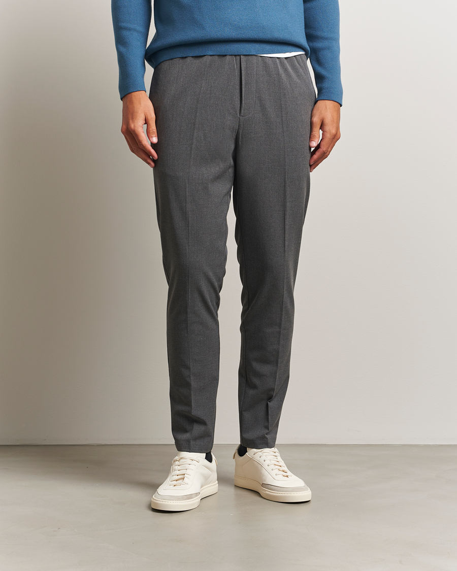 Herre | Bukser | Samsøe Samsøe | Smithy Drawstring Trousers Dark Grey Melange