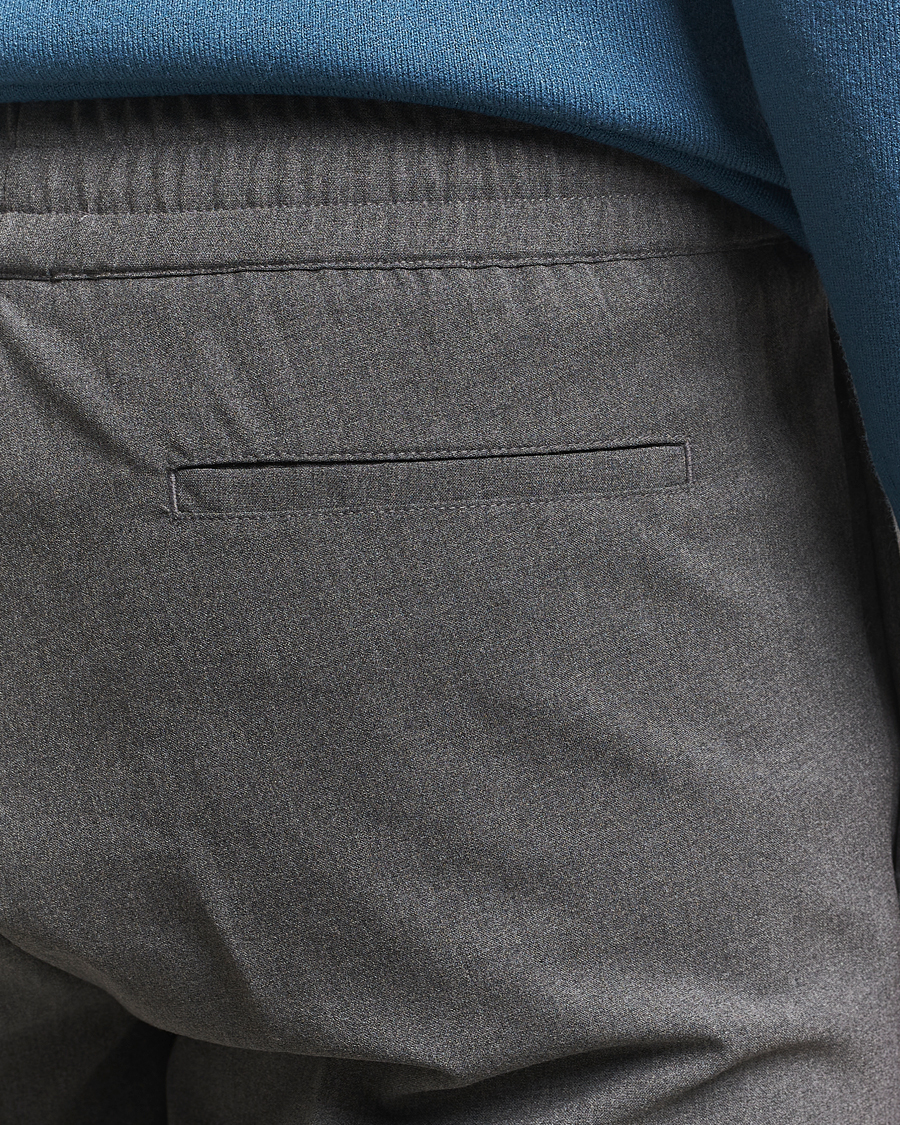 Herre | Bukser | Samsøe Samsøe | Smithy Drawstring Trousers Dark Grey Melange