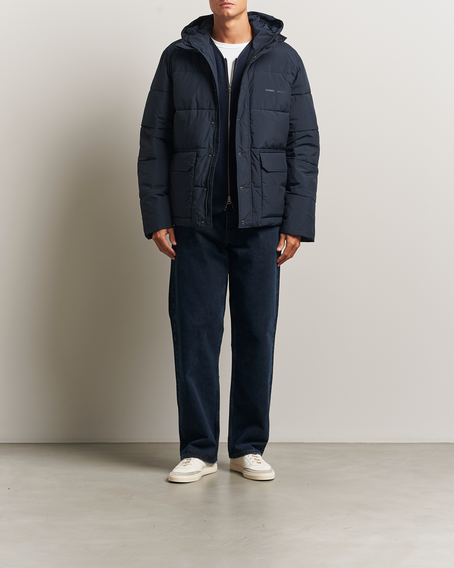 Herre | Jakker | Samsøe Samsøe | Ulf Down Hooded Puffer Salute Navy