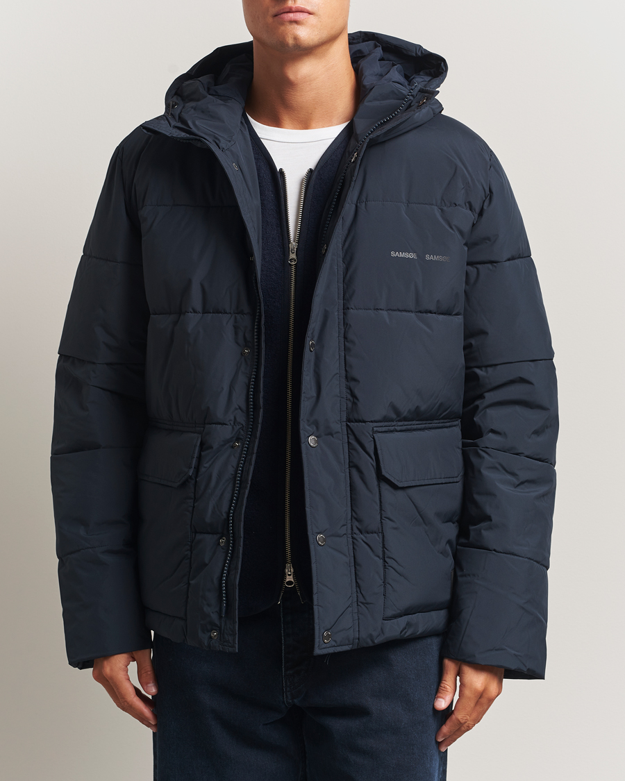 Herre | Jakker | Samsøe Samsøe | Ulf Down Hooded Puffer Salute Navy