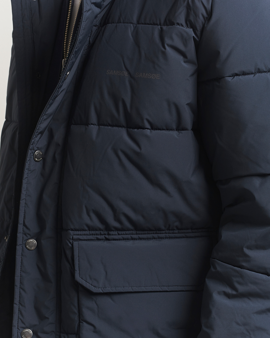 Herre | Jakker | Samsøe Samsøe | Ulf Down Hooded Puffer Salute Navy