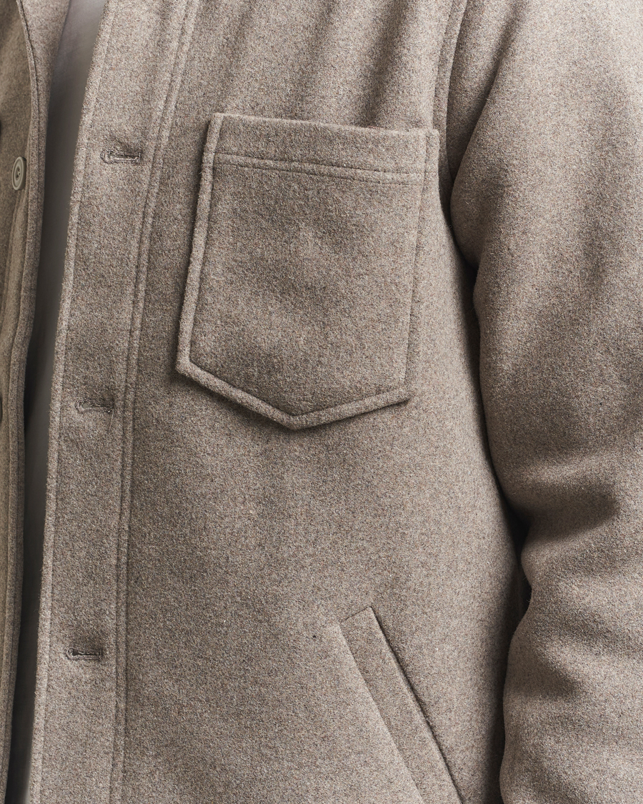 Herre | Jakker | Samsøe Samsøe | Pally Padded Shirt Jacket Elephant Skin