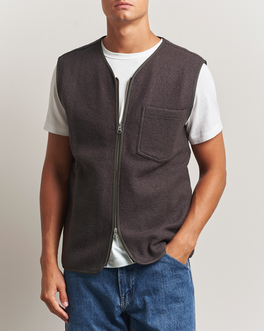 Herre | Vester | Samsøe Samsøe | Hannes Boiled Wool Vest Turkish Coffee
