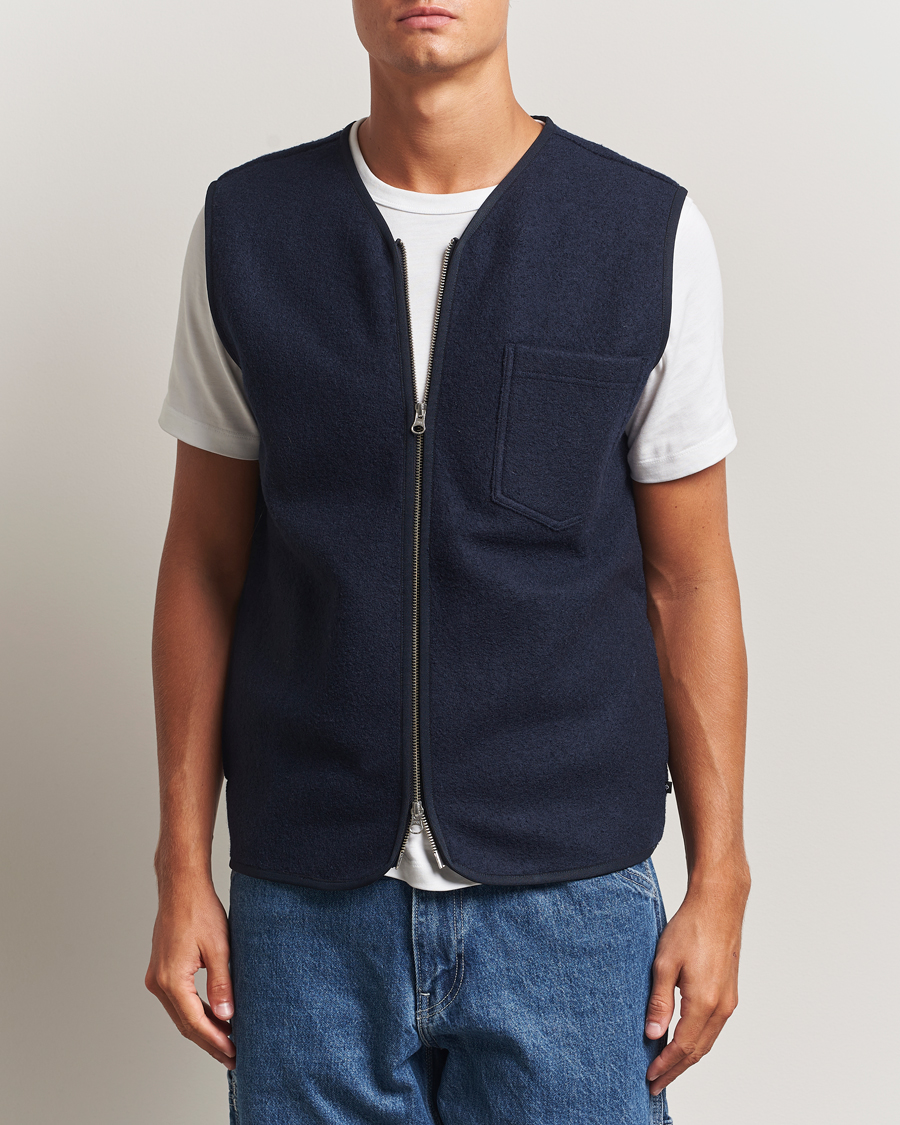 Herre | Vester | Samsøe Samsøe | Hannes Boiled Wool Vest Salute Navy