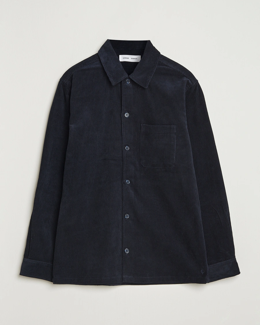 Herre | Skjorter | Samsøe Samsøe | Damon Corduroy Overshirt Salute Navy