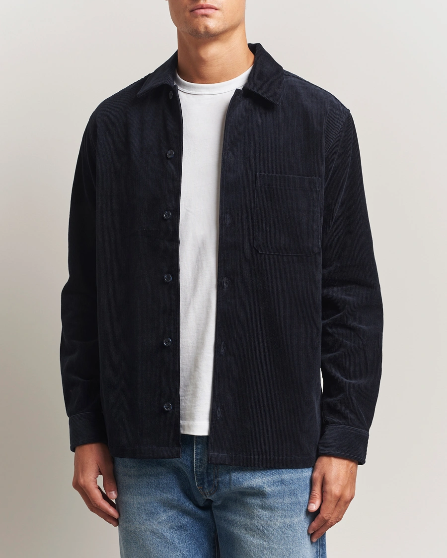 Herre | Skjorter | Samsøe Samsøe | Damon Corduroy Overshirt Salute Navy