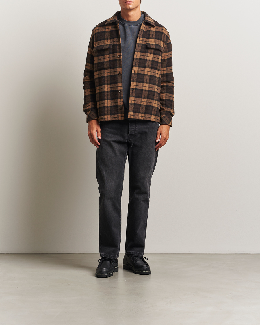 Herre | Skjorter | Samsøe Samsøe | Castor Checked Overshirt Turkish Coffee