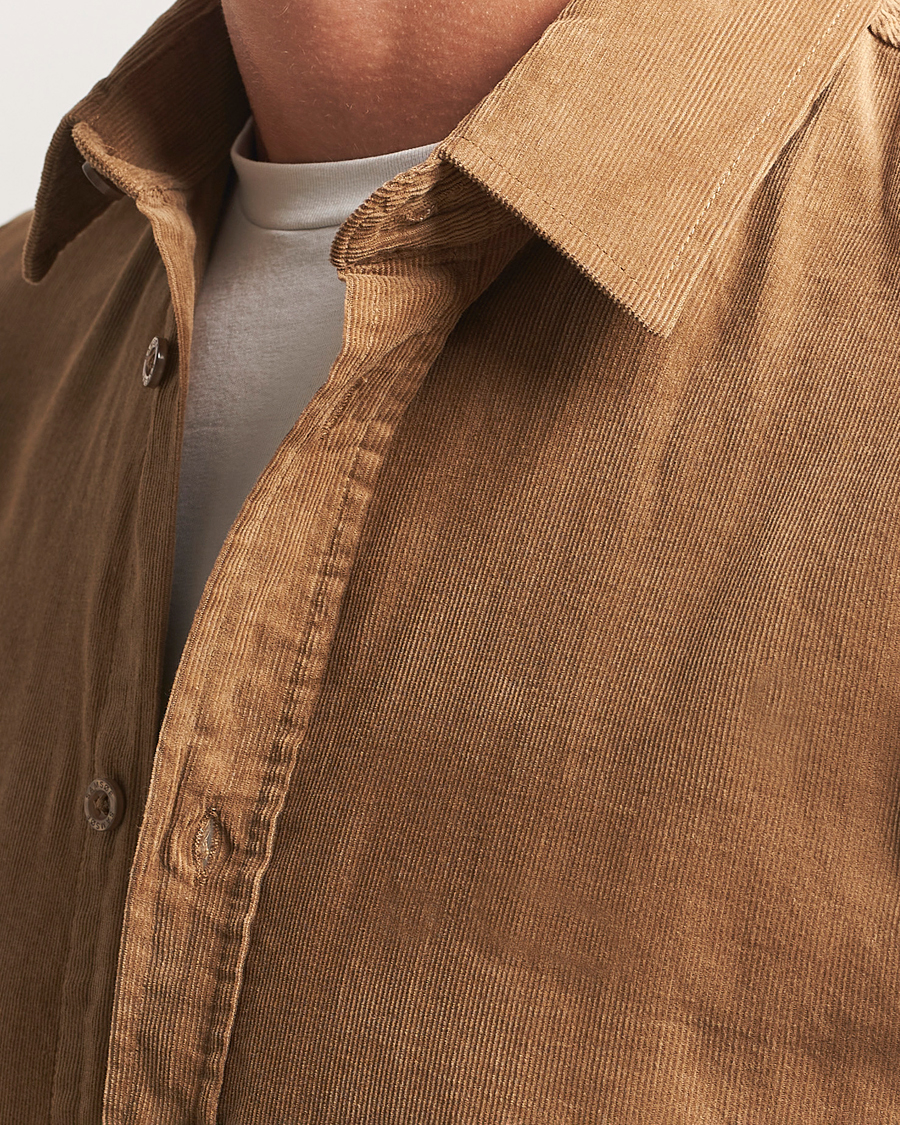 Herre | Skjorter | Samsøe Samsøe | Liam Baby Cord Shirt Otter Brown