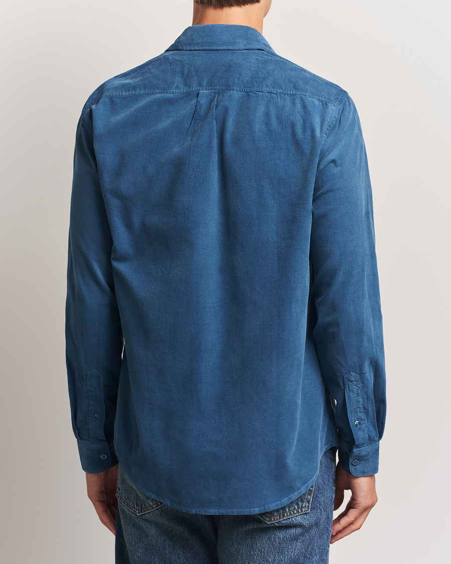 Herre | Skjorter | Samsøe Samsøe | Liam Baby Cord Shirt Stellar Blue