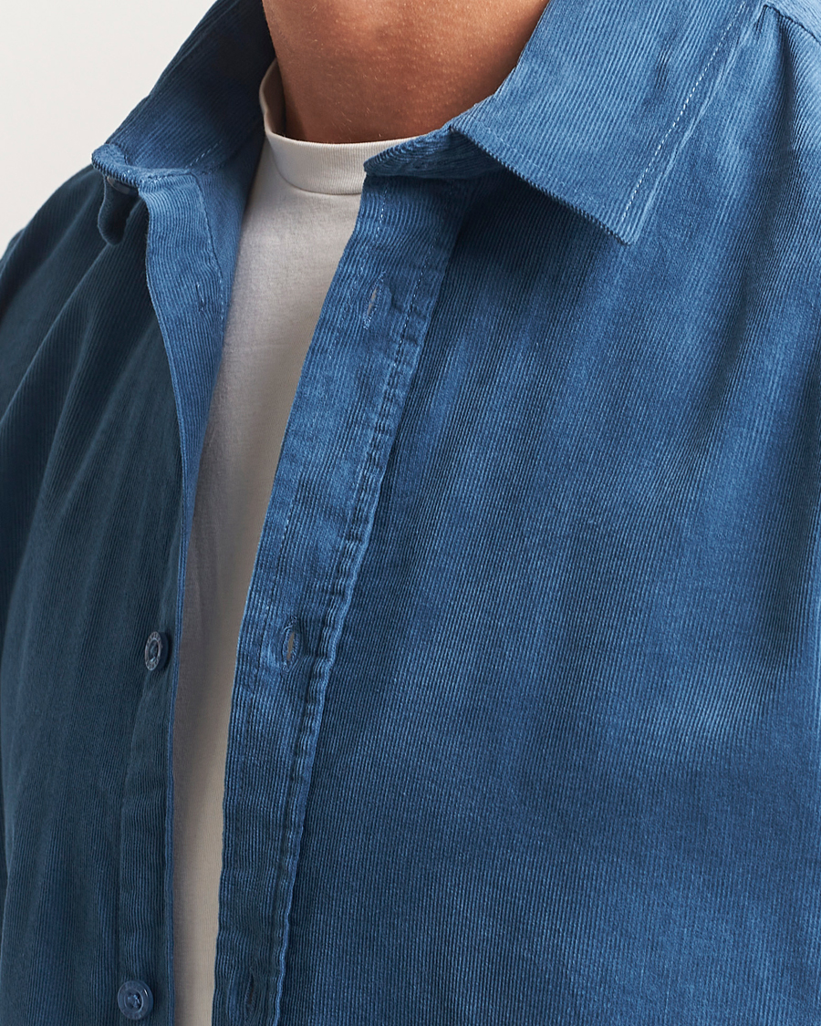 Herre | Skjorter | Samsøe Samsøe | Liam Baby Cord Shirt Stellar Blue
