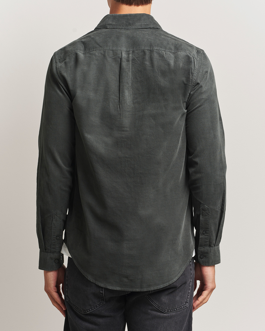 Herre | Skjorter | Samsøe Samsøe | Liam Baby Cord Shirt Black Oyster