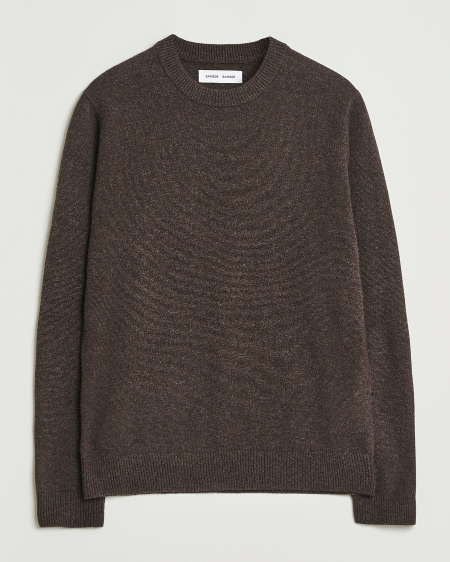Herre | Gensere | Samsøe Samsøe | Isak Knitted Crew Neck Turkish Coffee