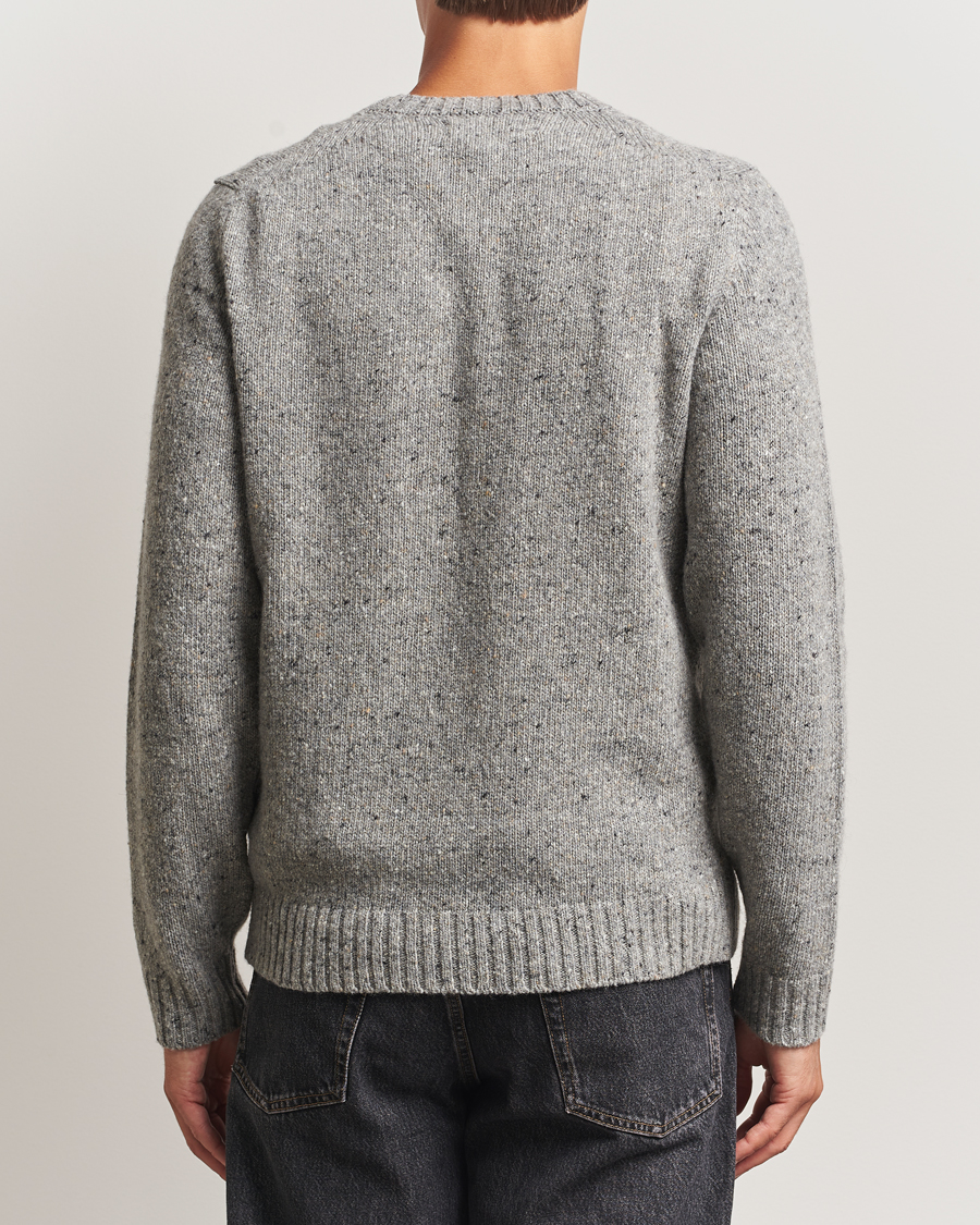 Herre | Gensere | Samsøe Samsøe | Nataniel Donegal Knitted Crew Neck Grey Melange