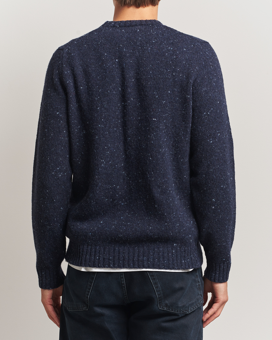 Herre | Gensere | Samsøe Samsøe | Nataniel Donegal Knitted Crew Neck Salute Navy