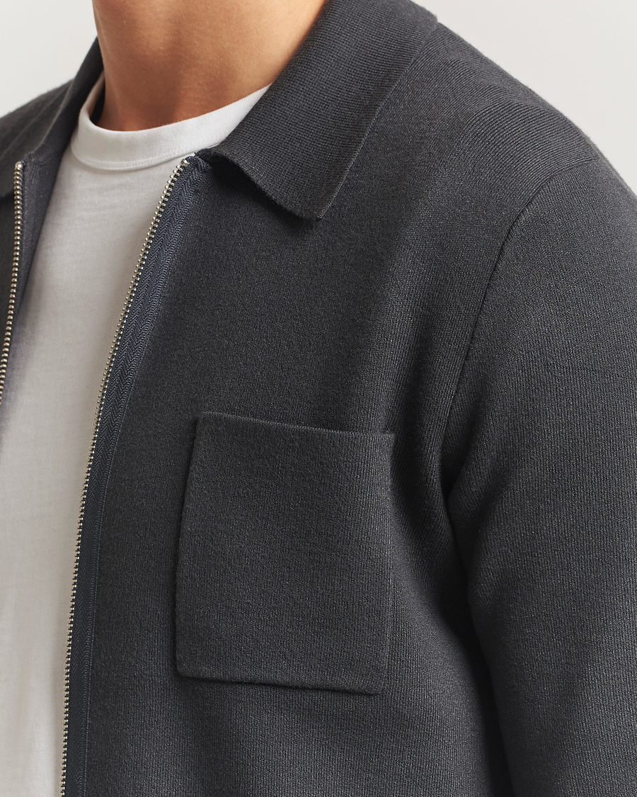 Herre | Gensere | Samsøe Samsøe | Guna Full Zip Black Oyster
