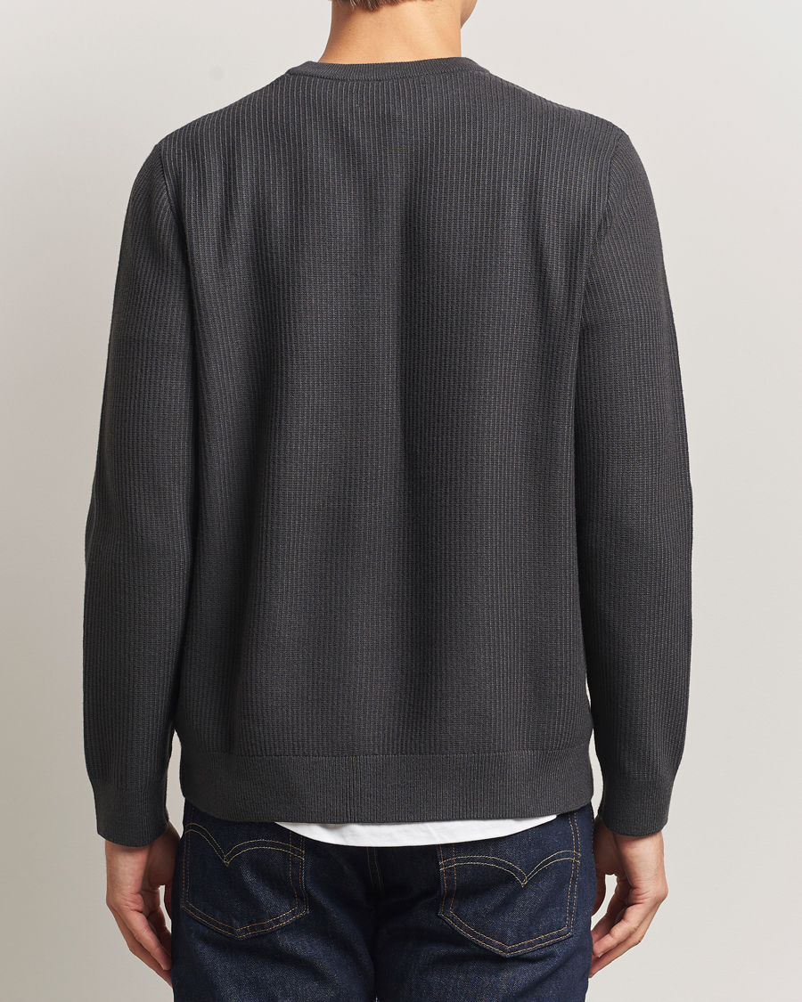 Herre | Gensere | Samsøe Samsøe | Dem Structured Knitted Crew Neck Black Oyster