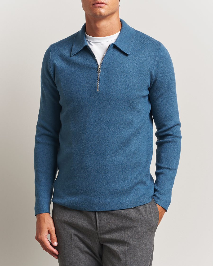 Herre | Gensere | Samsøe Samsøe | Guna Half Zip Stellar Blue