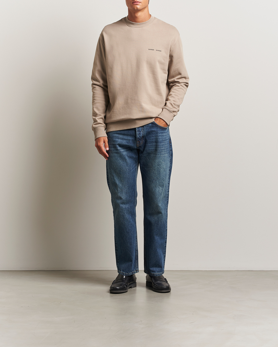 Herre | Gensere | Samsøe Samsøe | Norsbro Crew Neck Sweatshirt Elephant Skin