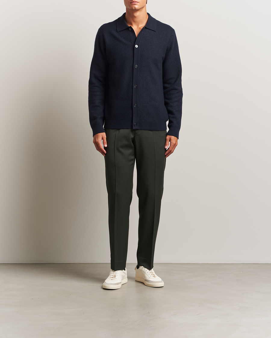 Herre | Gensere | Samsøe Samsøe | Richard Merino Knitted Cardigan Salute Navy