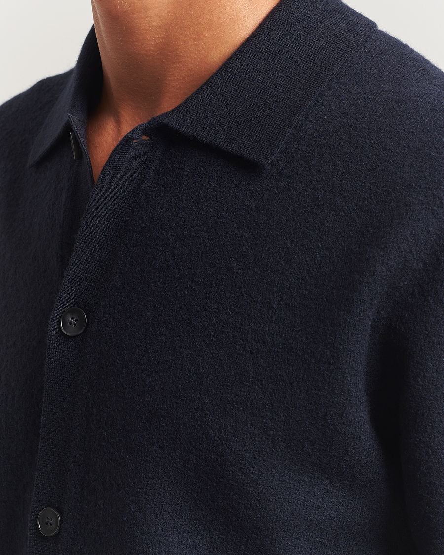 Herre | Gensere | Samsøe Samsøe | Richard Merino Knitted Cardigan Salute Navy