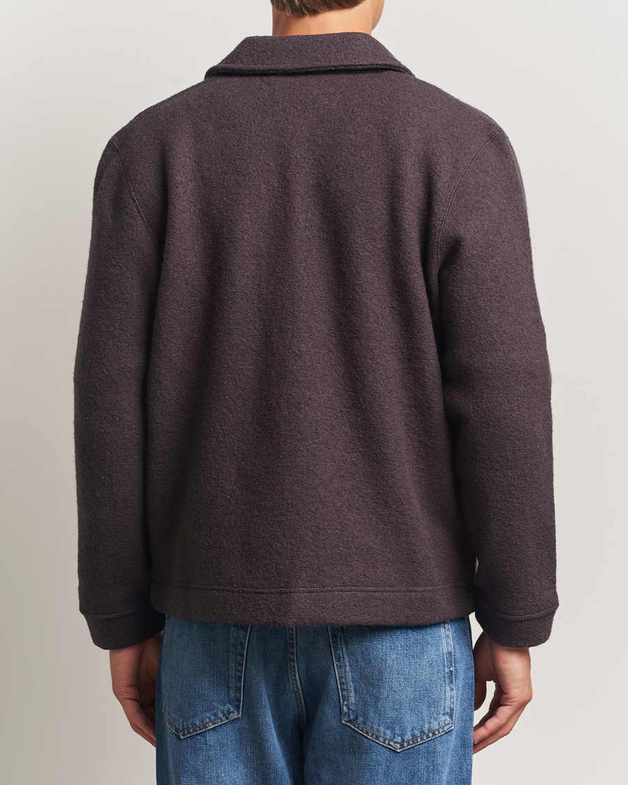 Herre | Gensere | Samsøe Samsøe | Hannes Boiled Wool Full Zip Turkish Coffee