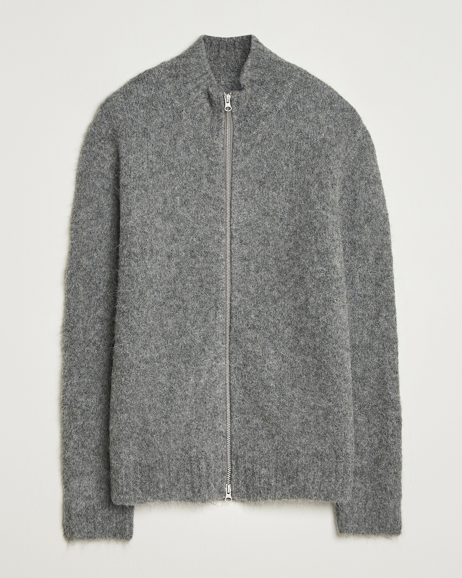 Herre | Gensere | Samsøe Samsøe | Jean Alpaca Knitted Full Zip Iron Gate