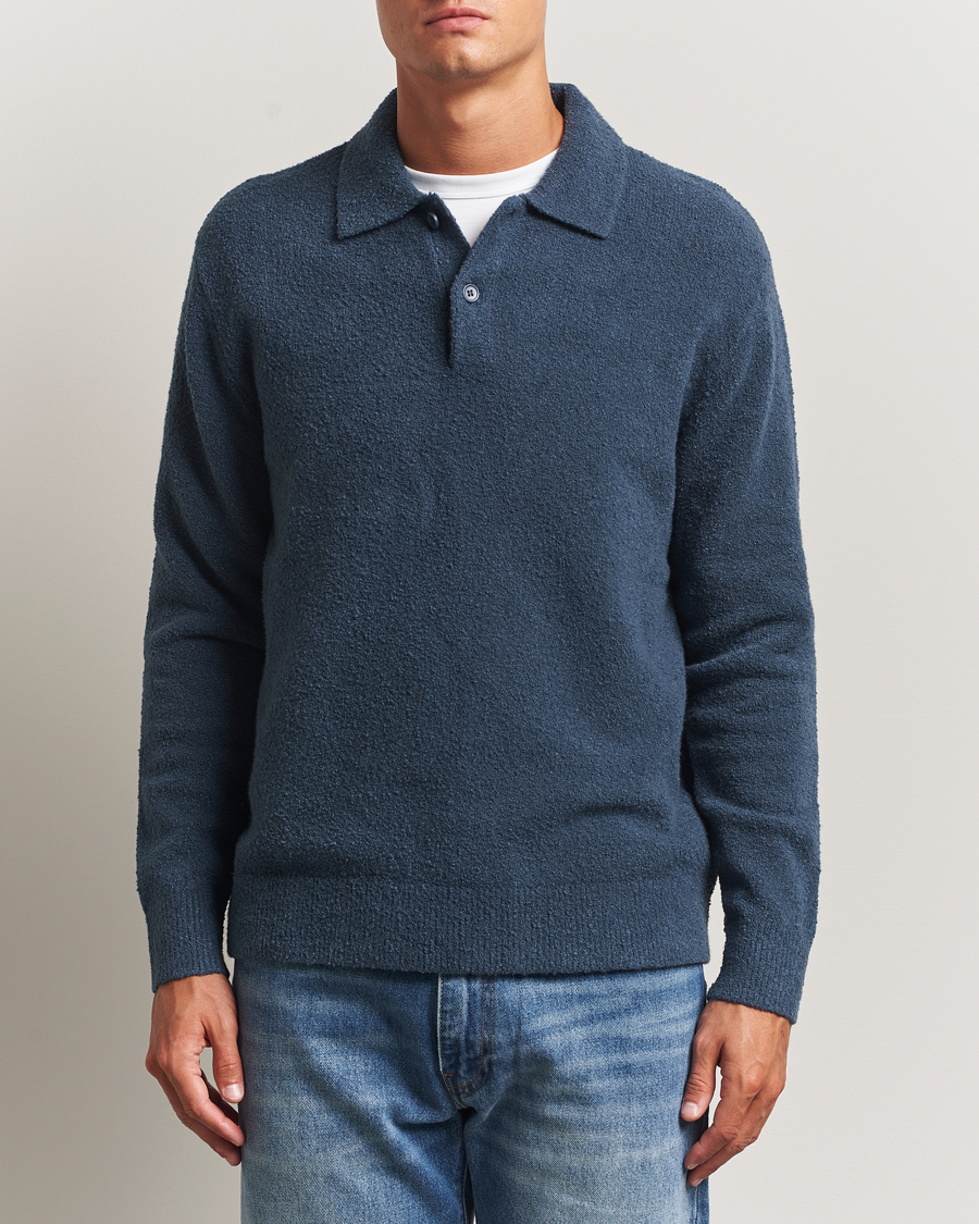 Herre | Gensere | Samsøe Samsøe | Nino Knitted Polo Midnight Navy