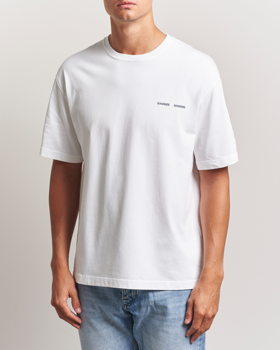 Herre | T-Shirts | Samsøe Samsøe | Florian To Connect Printed T-Shirt White