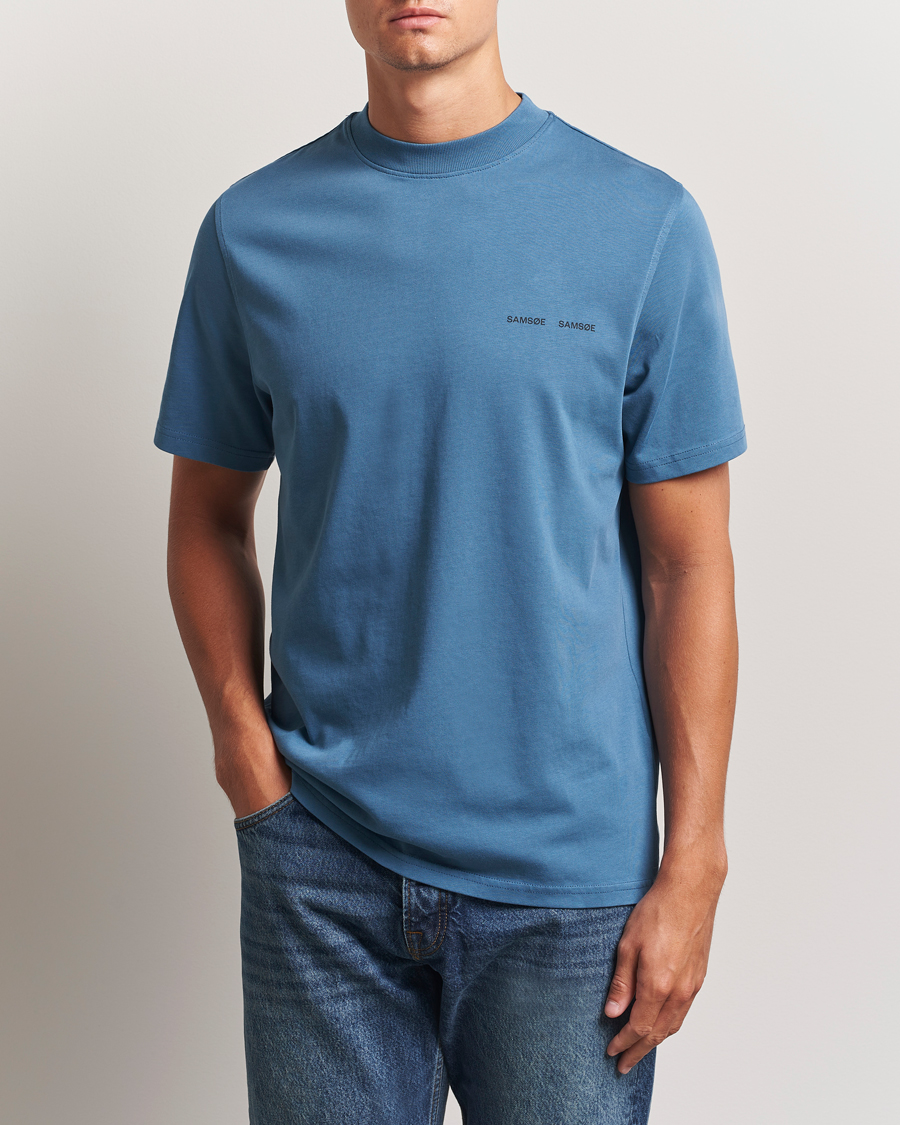 Herre | T-Shirts | Samsøe Samsøe | Norsbro Crew Neck T-Shirt Stellar Blue