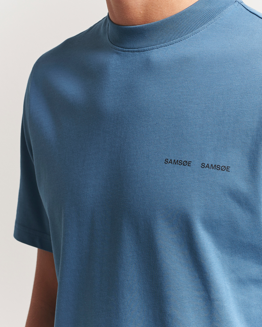 Herre | T-Shirts | Samsøe Samsøe | Norsbro Crew Neck T-Shirt Stellar Blue